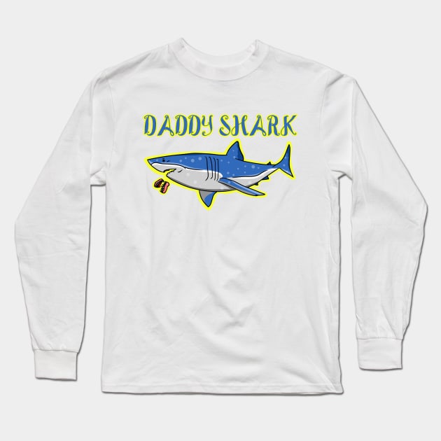 Daddy shark funny Father's Day shirt Long Sleeve T-Shirt by mailboxdisco